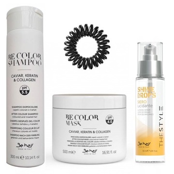 BE COLOR MASKA+SZAMPON+SERUM DO WŁOSÓW + GRATIS:)