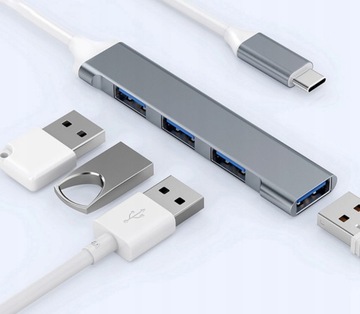 USB-концентратор типа C 3.0-ПОРТОВЫЙ РАЗДЕЛИТЕЛЬ АДАПТЕР 4xUSB