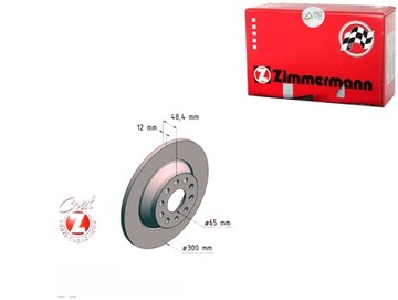 ZIMMERMANN KOMPLET TARCZ HAMULCOWYCH 8DD355119481