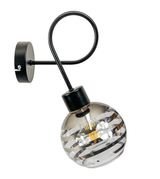LAMPA WISZĄCA SUFITOWA ZAWIJANA 1XE27 SZKLANA