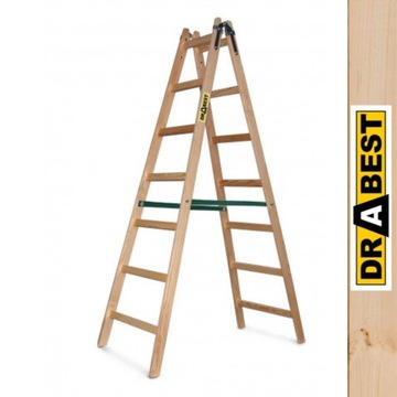 DRABINA drewniana malarska rozstawna 2x7 DRABEST