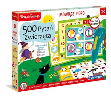 MÓWIĄCE PIÓRO 500 PYTAŃ Zwierzęta, CLEMENTONI