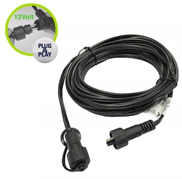 Przedłużacz do instalacji 12 volt plug&play.6 m. z wodoszczelnymi złączami
