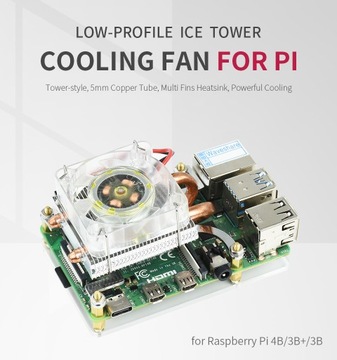 Радиатор Raspberry Pi 4 и 3, низкий уровень ICE Tower