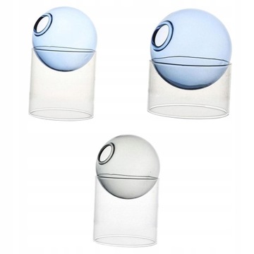 3x Wazon niebieski wysoki i niebieski niski i