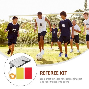 Металлический футбольный мяч-карандаш с красной и желтой карточкой рефери