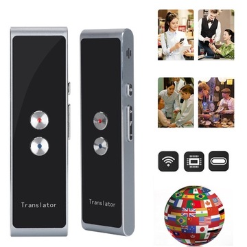 T8 ЭЛЕКТРОННЫЙ ПЕРЕВОДЧИК 33+ ЯЗЫКОВ ГОЛОСОВОЙ ПЕРЕВОДЧИК ЧЕРНЫЙ