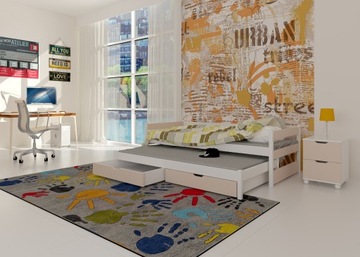 ROCKY двуспальная детская кровать+ящики+матрасы