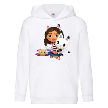 BLUZA KOCI DOMEK GABI Z KAPTUREM 128 cm 7-8 LAT