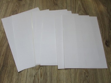 Naklejki etykiety białe 12 arkuszy 32 x 70mm