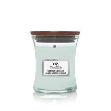 Mała świeca Sagewood & Seagrass WoodWick