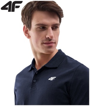 Koszulka Polo Męska 4F M337 Bawełniana Polówka T-shirt Limitowana L