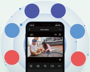 Беспроводная IP-камера Wi-Fi для умного дома с панорамированием/наклоном 1295P15, сигнализация на 360 градусов