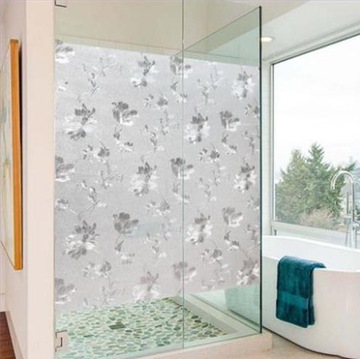Оконная пленка в форме цветка. Конфиденциальность днем ​​и ночью. Съемное декоративное окно.