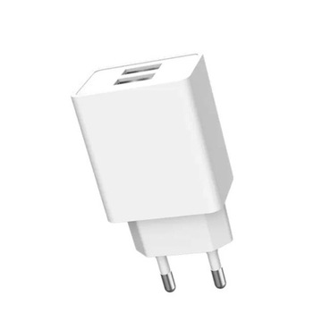 ŁADOWARKA SIECIOWA USB BIAŁA 2100mA 2xUSB SZYBKA