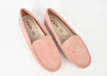 ЗАМШЕВЫЕ РОЗОВЫЕ МОКАСИНЫ, ПРОФИЛИРОВАННАЯ Стелька 37