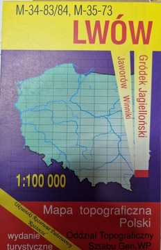 Lwów. Mapa topograficzna 1:100 tys. M-34-83/84 /WZKart/