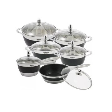 набор стальных кастрюль 12 шт. 9969