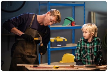 REGAŁ MAGAZYNOWY METALOWY PÓŁKI GARAŻ PIWNICA 180x90x40cm UDZWIG 875kg 2w1