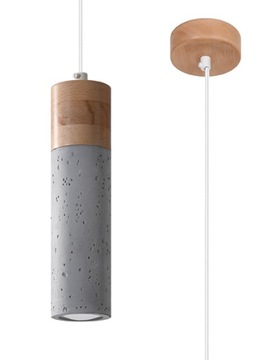 Nowoczesna Lampa Wisząca sufitowa LIDIA 1 szara