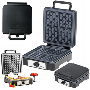 МОЩНАЯ Вафельница Adler AD3049 ЧЕРНАЯ 1800 Вт