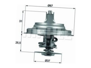 BEHR TERMOSTAT TEKUTINY CHLADÍCÍ (71-C) VOLVO 240, 740, 760, 850 960,