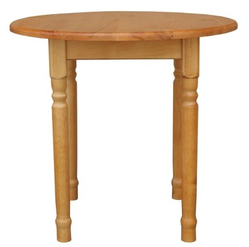 STÓŁ OKRĄGŁY 80 KUCHENNY TOCZONE NOGI olcha