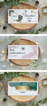Karty Podarunkowe Ekskluzywne z Logo i Kopertami w zestawie 100 sztuk