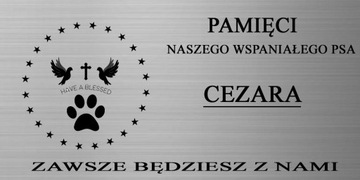TABLICA NAGROBNA GRAWER STAL TABLICZKA PIES