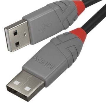 Кабель LINDY Type A USB 2.0, Anthra Line, 3 м, черный