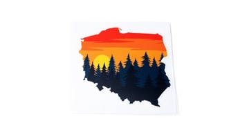 Naklejka Polska zachód góry podróż vanlife camping