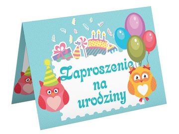 Zaproszenia na 1 2 3 5 Urodziny dla dzieci A6wz37