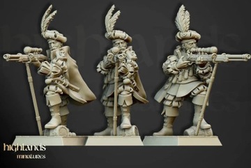 Отряд пистолетчиков/аркебузиров Highlands Miniatures