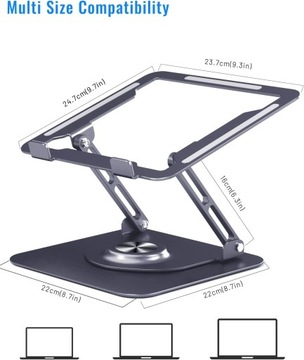 PODSTAWKA ALUMINIOWA STOJAK POD LAPTOPA 360 STOPNI