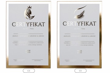 CERTYFIKAT SZKOLENIOWY ZŁOTY DYPLOM CERTYFIKATY ZŁOCONE A4 PAKIET 6 szt