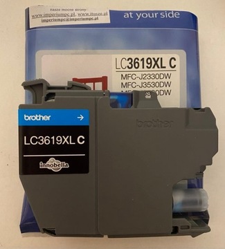 BROTHER WKŁAD TUSZ LC3619XL-C CYAN ORYGINAŁ PUSTY