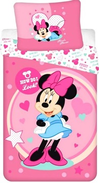 Pościel dziecięca 140x200 Myszka Minnie Mouse Miki Komplet Pościeli