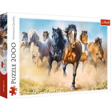Puzzle Trefl premium 2000 elementów Galopujące stado koni 27098
