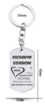Брелок с гравировкой Подарок на День бабушки и дедушки