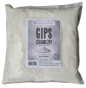 GIPS CERAMICZNY ŚNIEŻNOBIAŁY DO ODLEWÓW 2KG