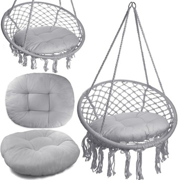 HUŚTAWKA OGRODOWA BOCIANIE GNIAZDO FOTEL WISZĄCY KRZESŁO OGRODOWE +PODUSZKA