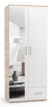 SZAFA DO PRZEDPOKOJU 80CM SONOMA-BIAŁA PRODUCENT