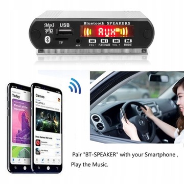 Беспроводное Bluetooth DC 5V USB FM TF радио