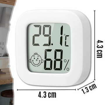 ЭЛЕКТРОННЫЙ КОМНАТНЫЙ ТЕРМОМЕТР ЦИФРОВОЙ ГИГРОМЕТР МЕТЕОСТАНЦИЯ + БАТАРЕЯ