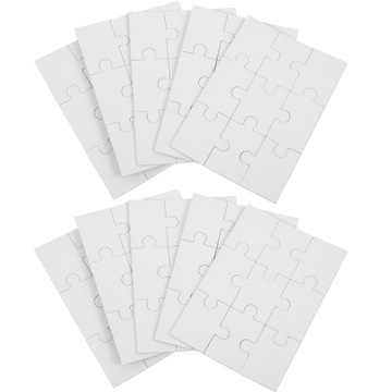 Puzzle z możliwością malowania i pisania. Puste drewniane puzzle