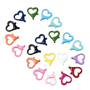 20x Lobster Clasps, Colorful chain Cute Clasp Hook Buckle for Jewelry