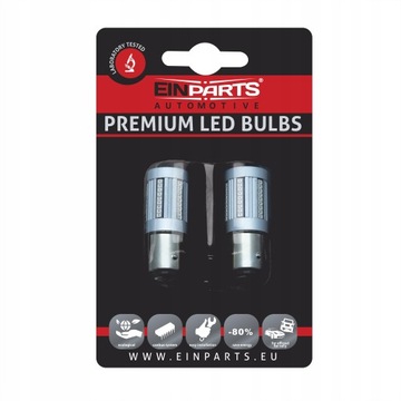 ŻARÓWKI LED 12V DO AUTA P21W/5W CANBUS CZERWONE