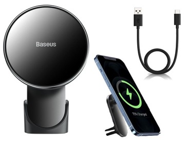 BASEUS UCHWYT SAMOCHODOWY ŁADOWANIEM DO IPHONE 12