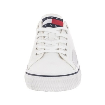 Buty Męskie Trampki Skórzane Tommy Hilfiger Canvas Białe