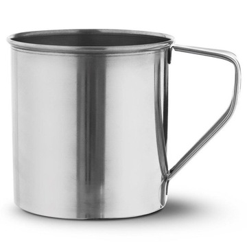 Kubek stalowy z uchwytem garnek turystyczny 0,6l